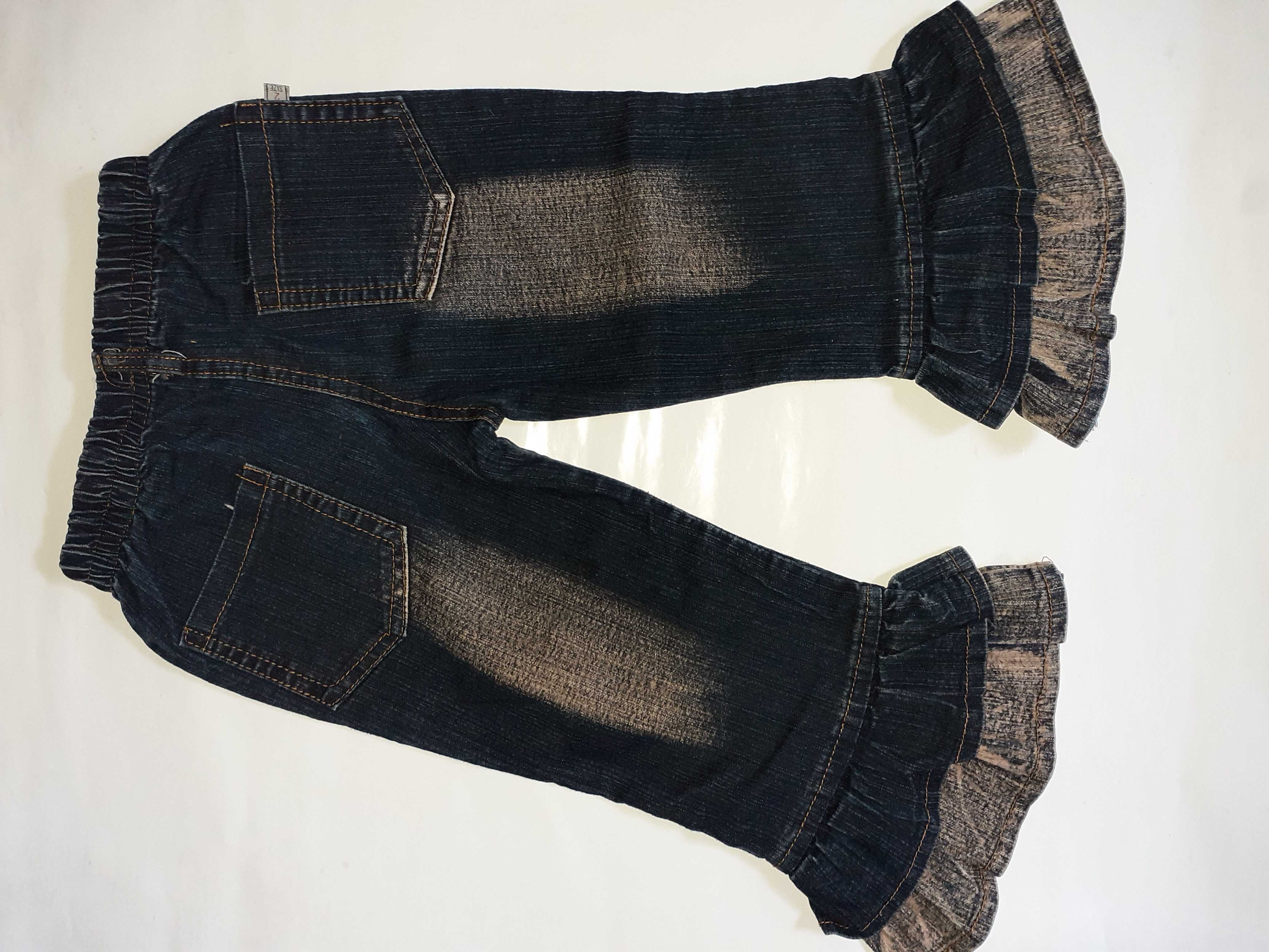 Spodnie dziewczęce - jeans - r. 80-86