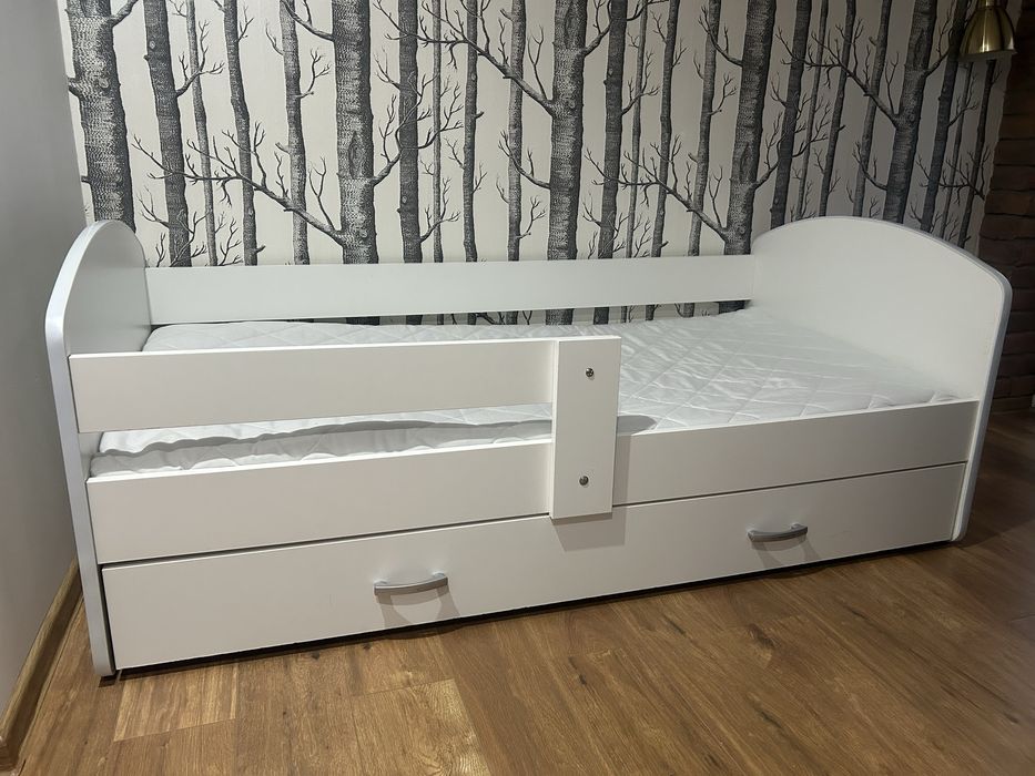 Łóżko łóżeczko dzieciece białe 80x160