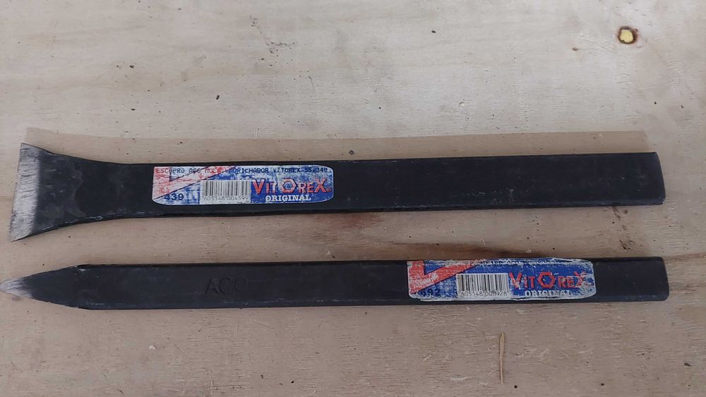 Ponteiro e escopro com 30 cm