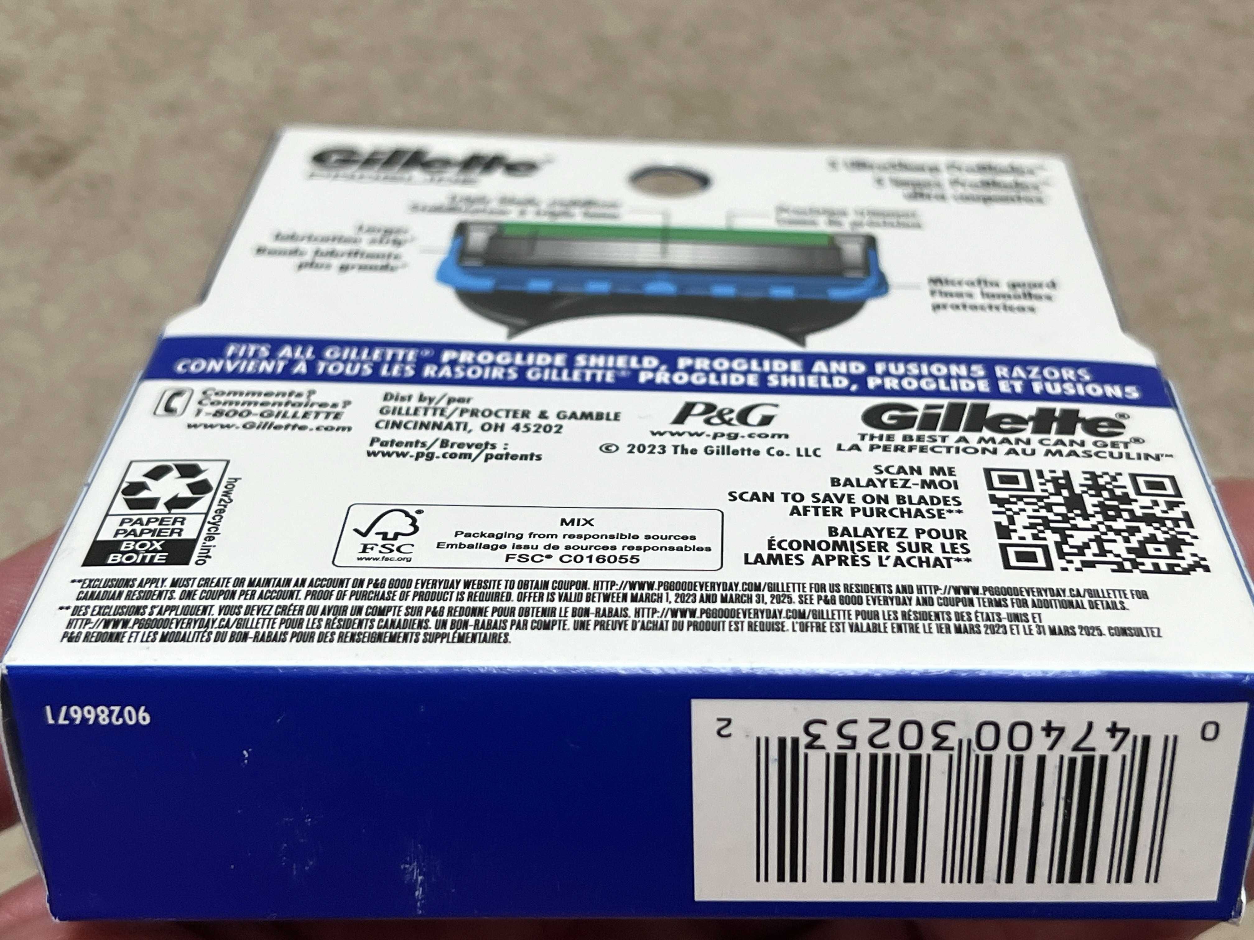 Оригинал 100% из США Gillette Proglide Fusion 8шт