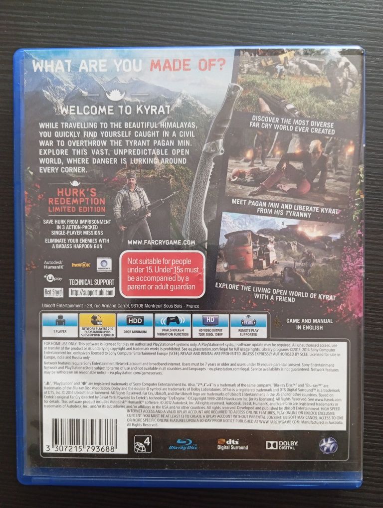 Jogo PS4 FARCRY4 como novo