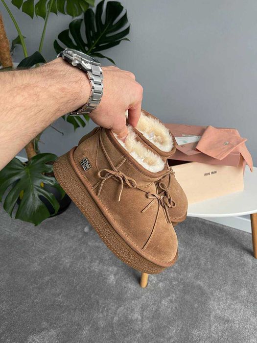 Жіночі зимові черевики MIU MIU Winter Boot Chestnut (коричневі) 1784