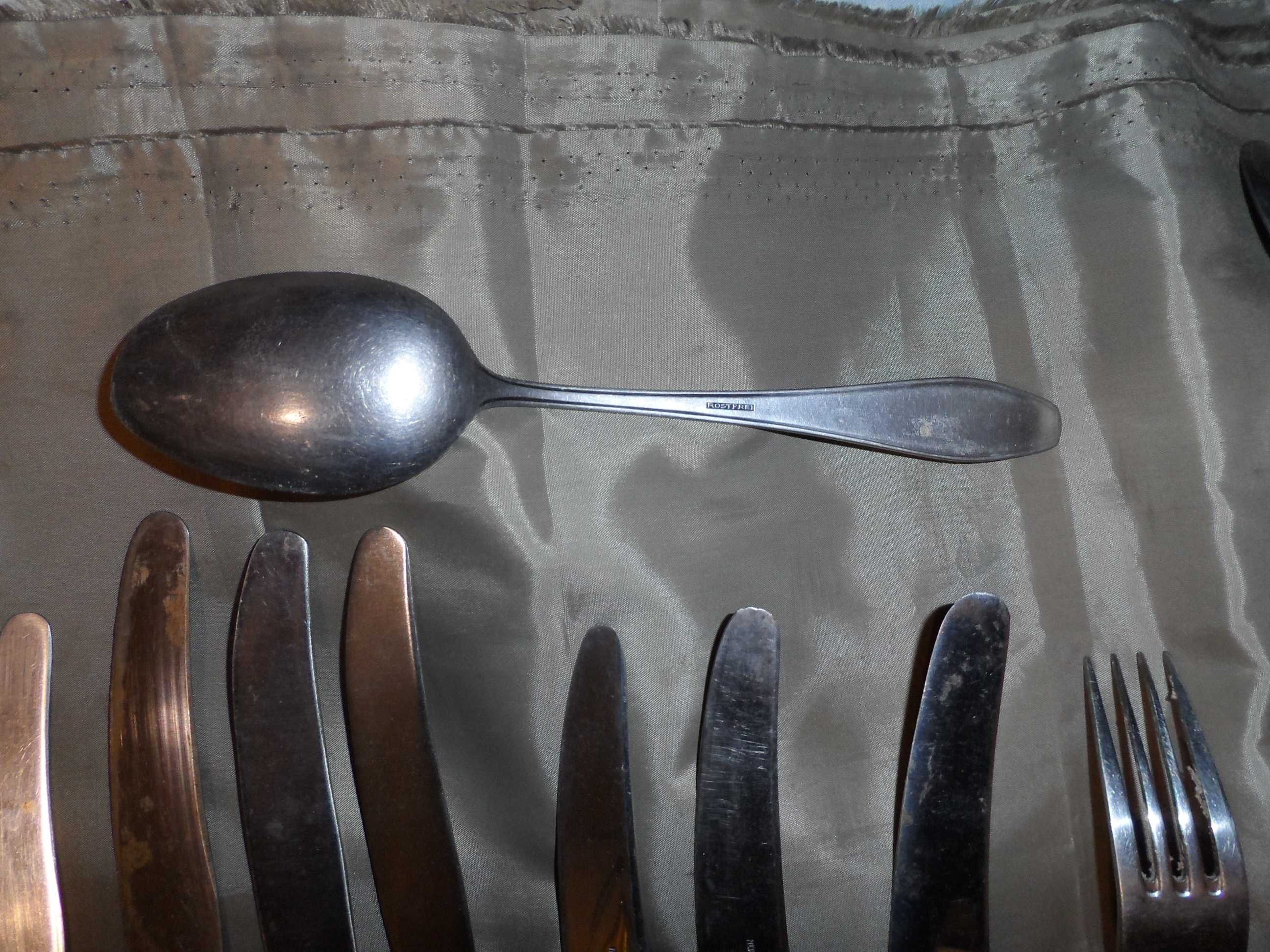 Мнц (мельхиор) СССР ложки чайные, десертные, столовые, ножи.