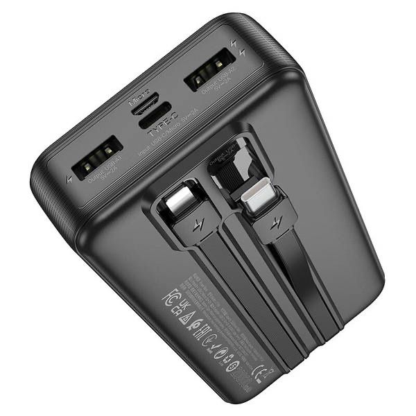 Павербанк з вбудованими кабелями 20000mAh HOCO J118A є ОПТ