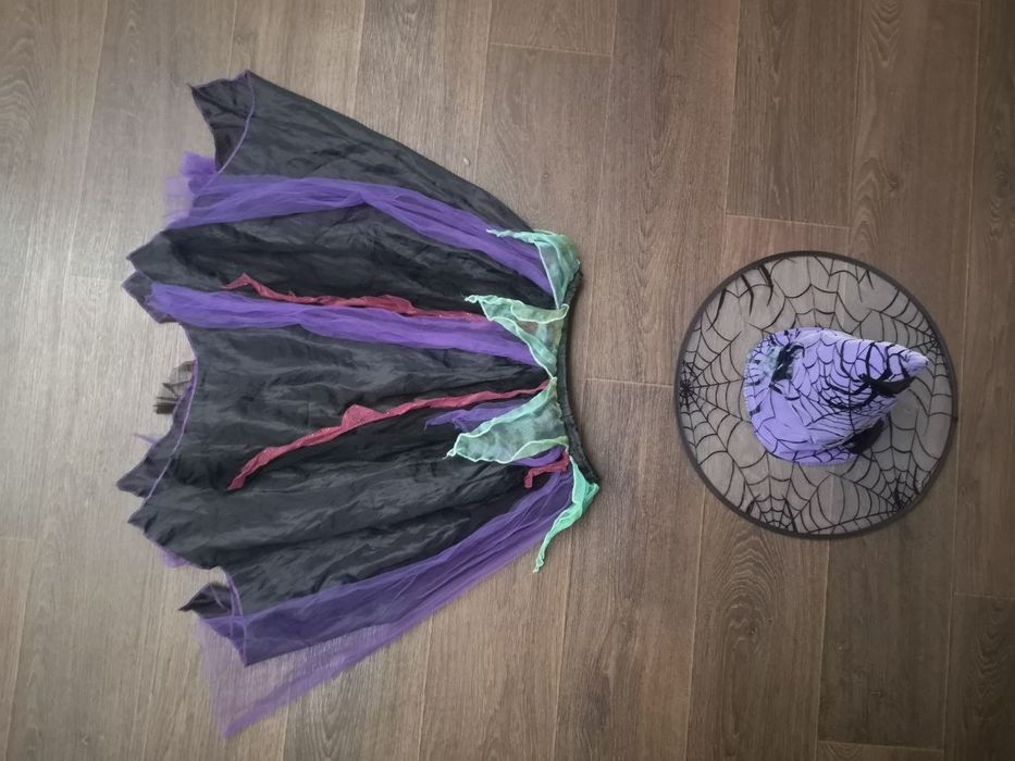 Карнавал маскарад костюм спідниця ковпак відьма капелюх хеловін 9 10 р