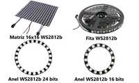 WS2812b | Matriz de Leds | Fita Led | Leds circulares | Endereçáveis