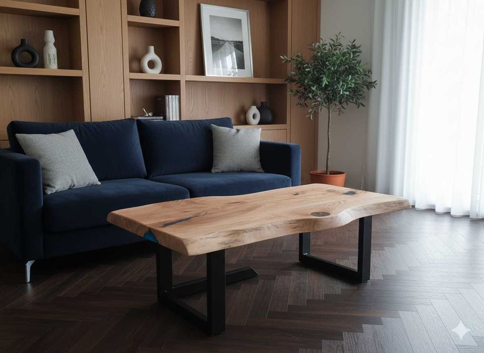 Stoły z żywicą epoksydową do jadalni lub salonu