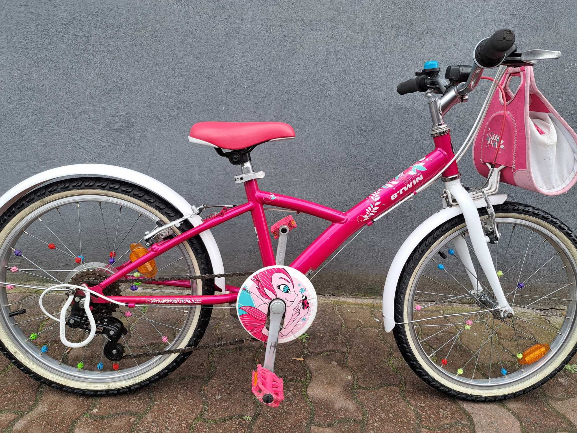 rower dziecięcy B'twin Misti Girl 5 koła 20" rama 11"
