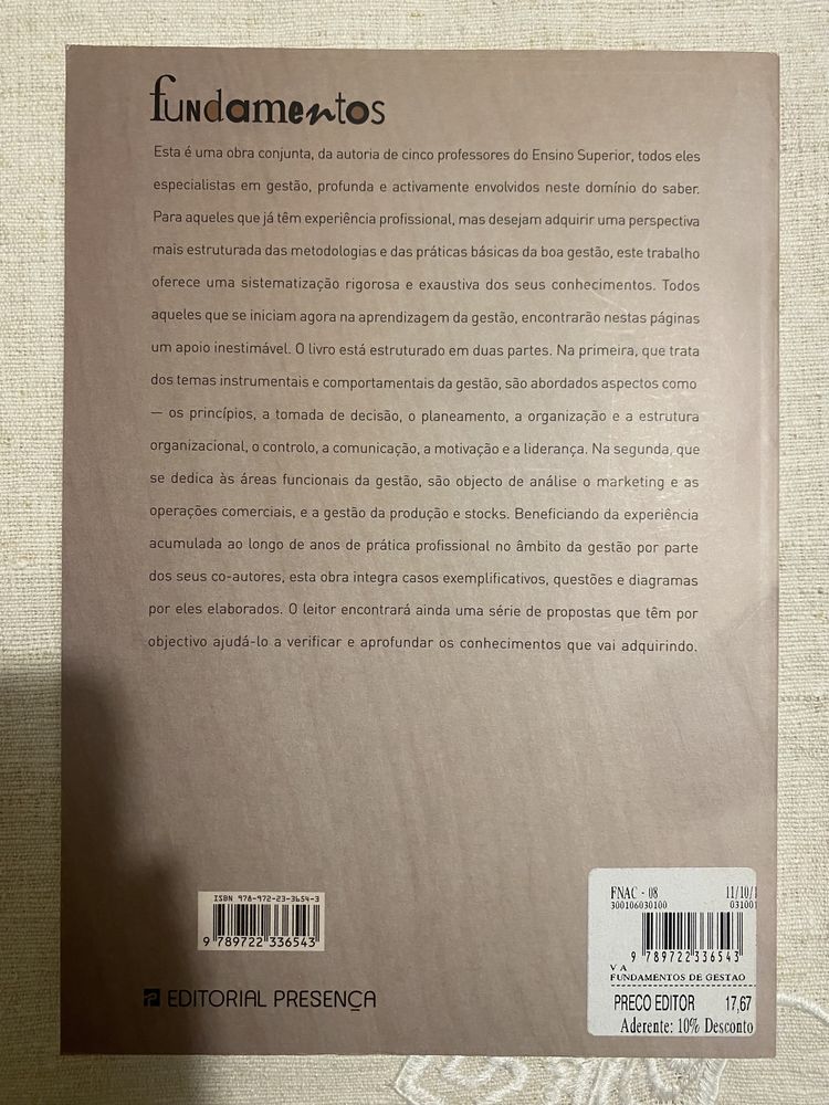 Livro “Fundamentos de Gestão”