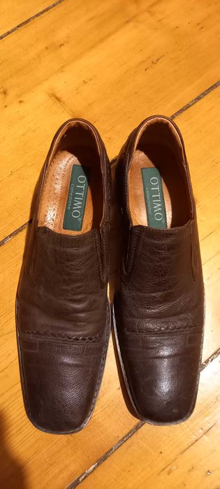 Buty pantofle męskie skórzane brązowe OTTIMO 41