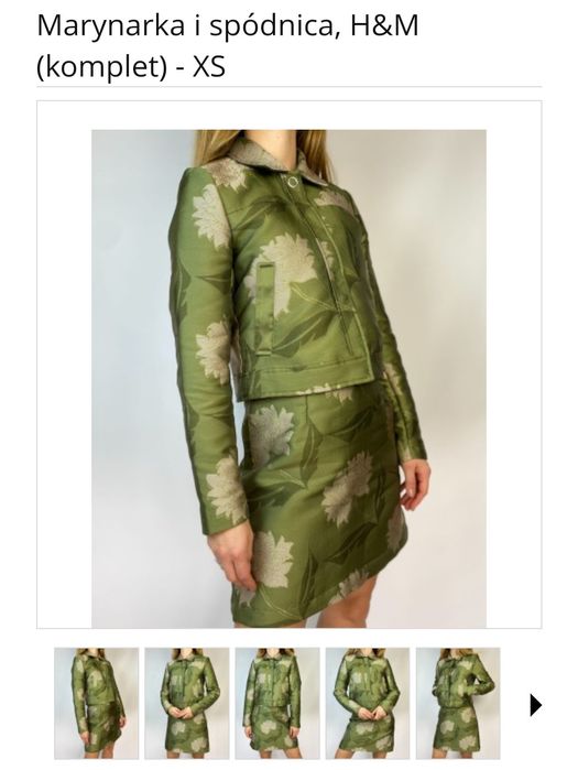 Marynarka i spódnica, H&M (komplet)