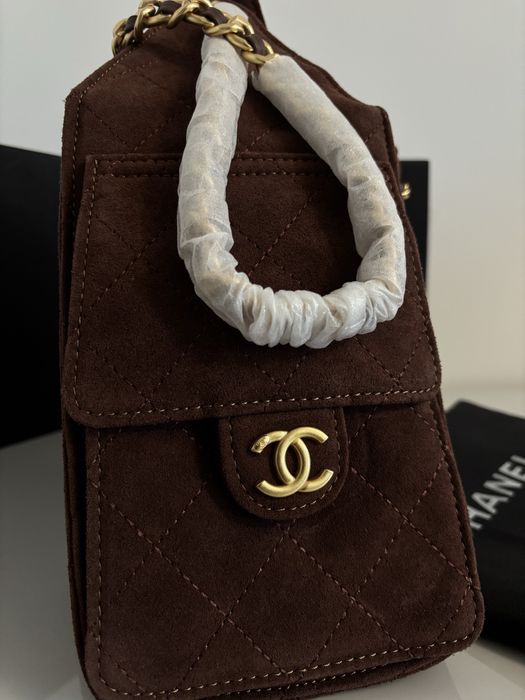 Brązowa zamszowa torebka Louis Vuitton skóra Gucci dostepna od ręki