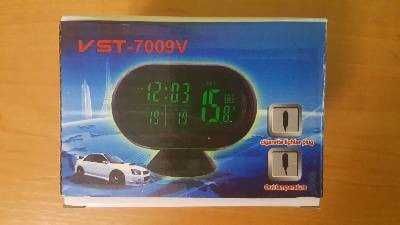 Автомобильные часы с термометром и вольтметром VST 7009V