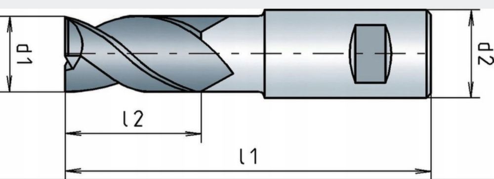 Frez trzpieniowy VHM 8mm Z4 TiAlN Würth DIN6527L