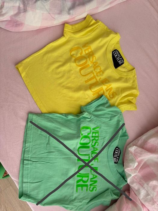 T-shirt koszulka bluzka Versace Jeans Couture S żółta