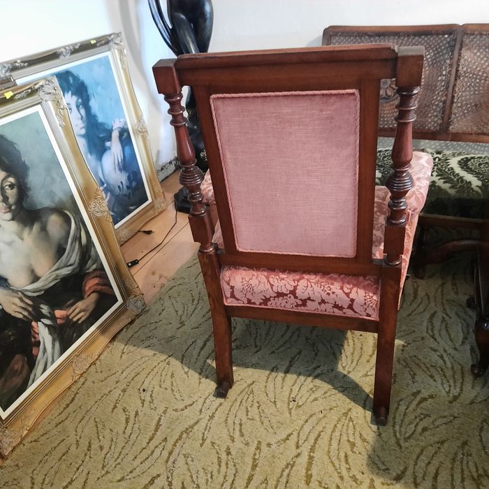 Stary piękny kpl eklektyczny sofa + fotel męski  + fotel damski OKAZJA