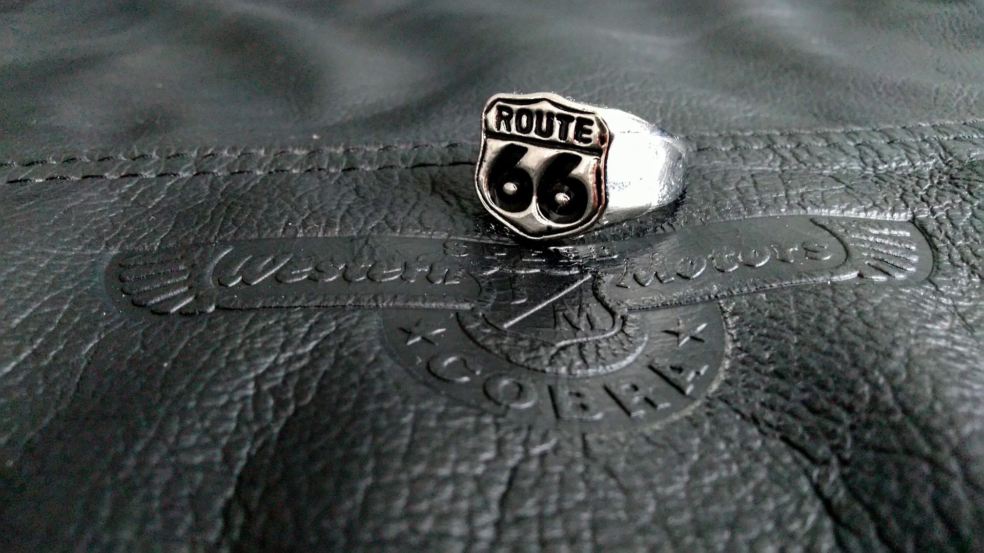 Route 66 sygnet pierścień obrączka motocyklisty motocyklowy chopper HD