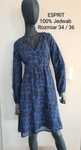 Sukienka 100% Jedwab silk Jedwabna. Granatowa Czarna. XS 34 / S 36