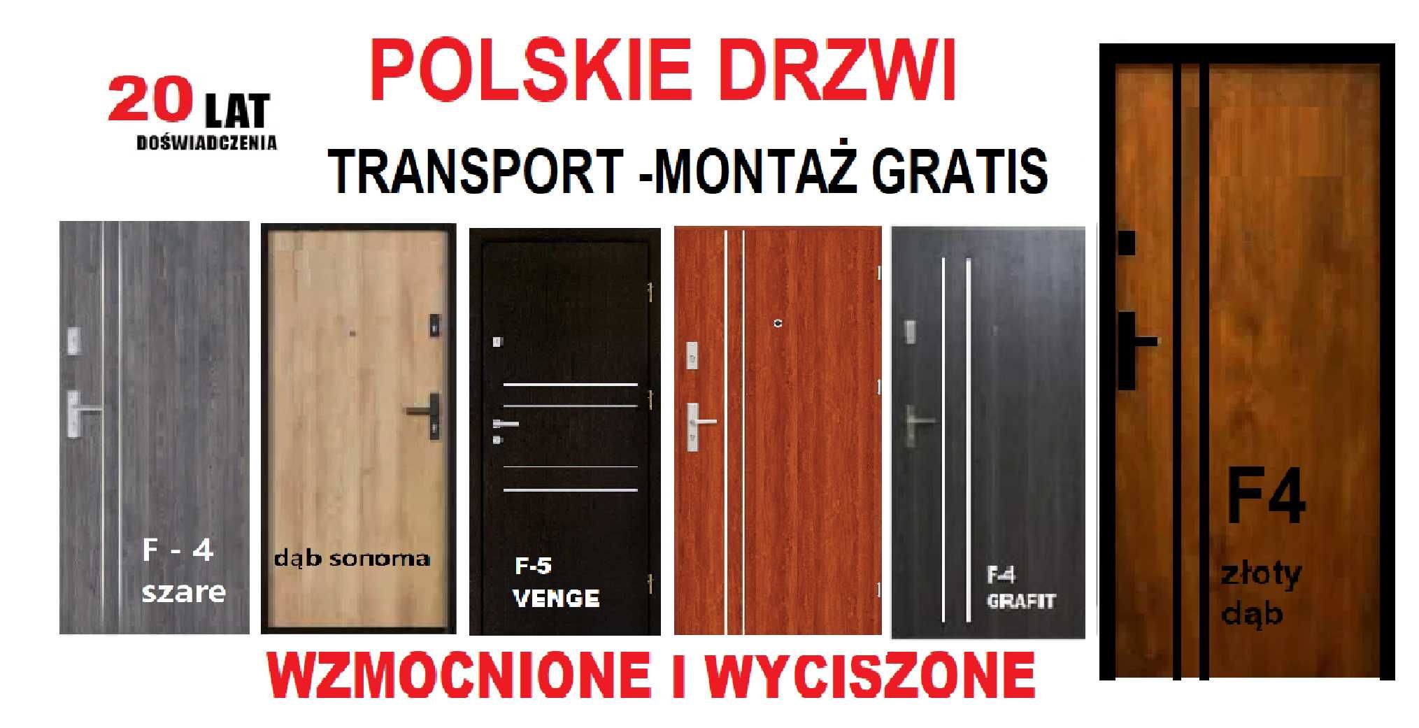 WEWNĄTRZKLATKOWE drzwi WEJŚCIOWE zewnętrzne do mieszkania z montażem.