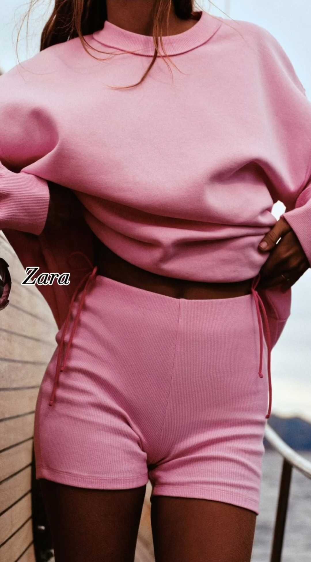 Zara bluza oversize różowa M