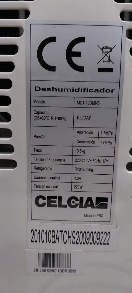 Desumificador MDT-10DMN3