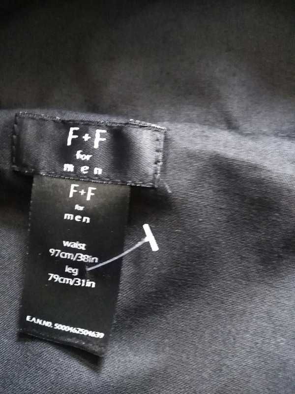 Nowe spodnie F&F w38 L 31 XL grafitowe eleganckie galowe wyjściowe