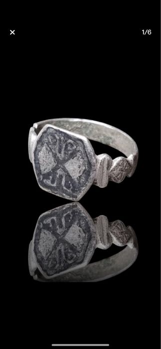 Antiguidade Mediaval, era dos cruzados, selar impressionante e raro