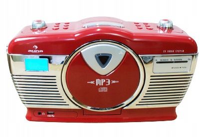 Auna Radio RCD-70 bombox retro CD USB zegar budzik