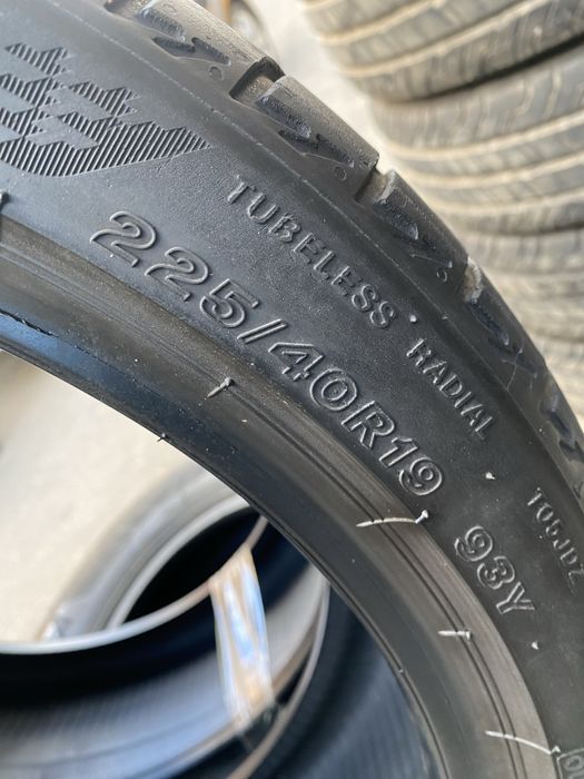 225/40 R19 Bridgestone Turanza 21г, пара шин летних.