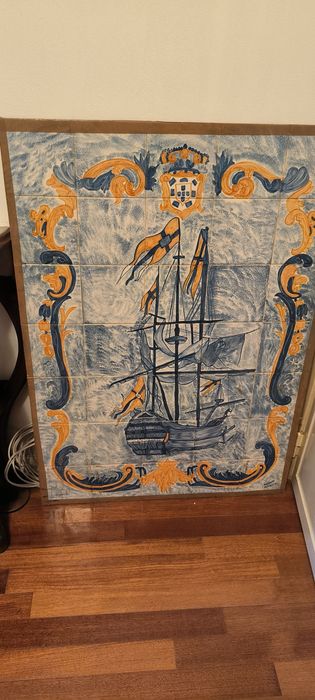 Quadro em azuleijo pintado á mão