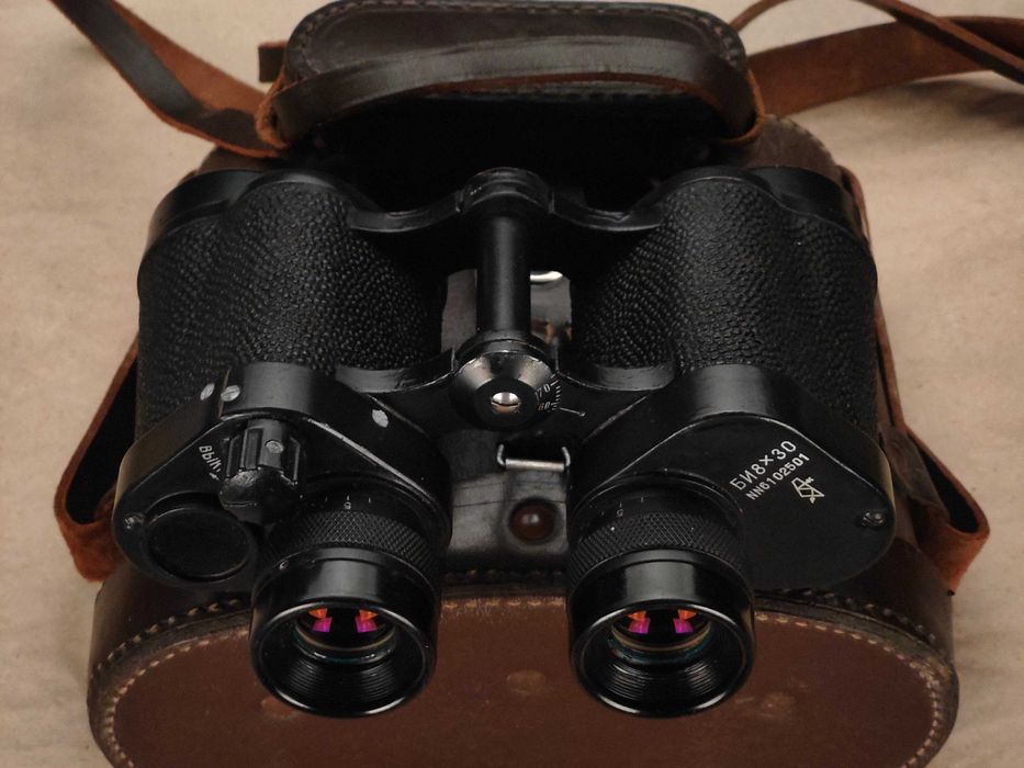 Бинокль БИ 8х30 (КОМЗ) (1970х) (ИНФК) (Полный Комплект) (Сетка) СССР