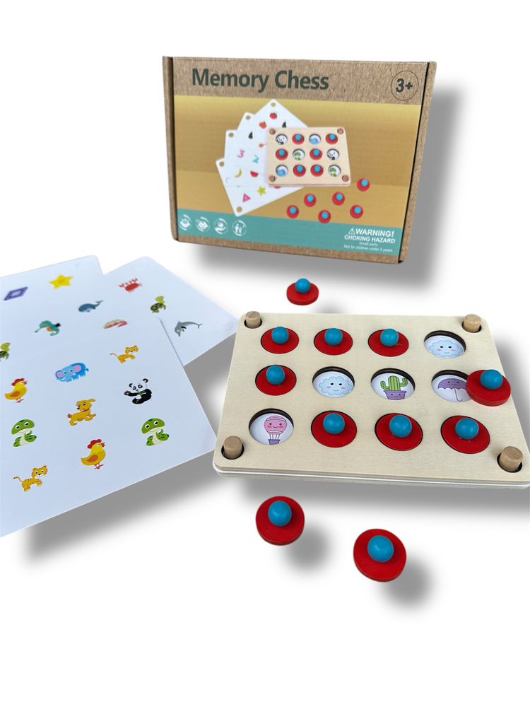 Drewniana ukladanka memo memory drewniana tablica montessori zestaw