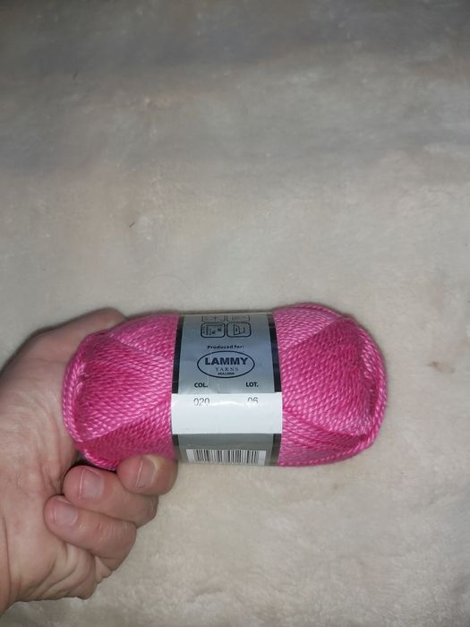 100g włóczka 100% bawełna Coton 5 różowa 020 x10
