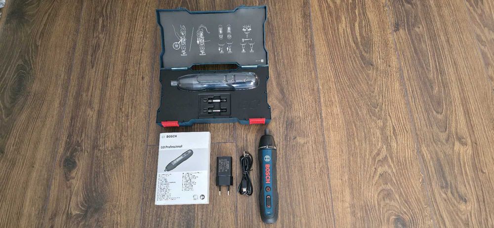 Wkrętarka akumulatorowa Bosch GO 2 + ładowarka + box + box mini gratis