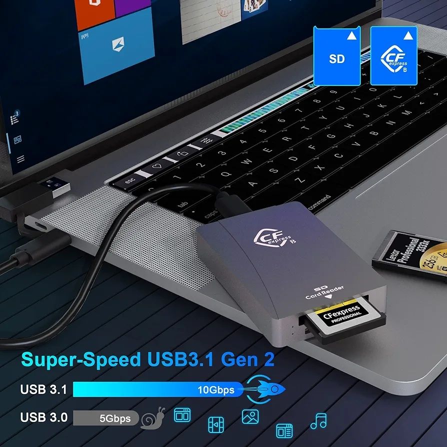 Czytnik kart CFexpress typu B, USB 3.2 Gen 2 10 Gb/s