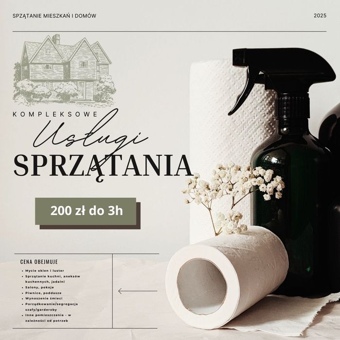 Sprzątanie mieszkań, domów