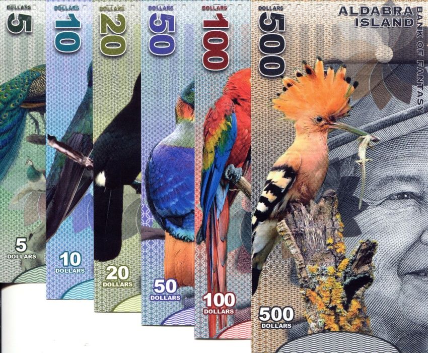 Aldabra Islands banknoty.