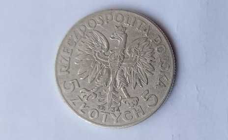 Moneta 5 zł,  1934r. ( Głowa kobiety)