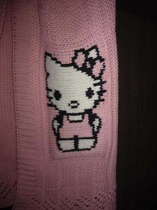 Кофта болеро накидка для девочки "Hello Kitti" 5 - 6 лет, рост 116см