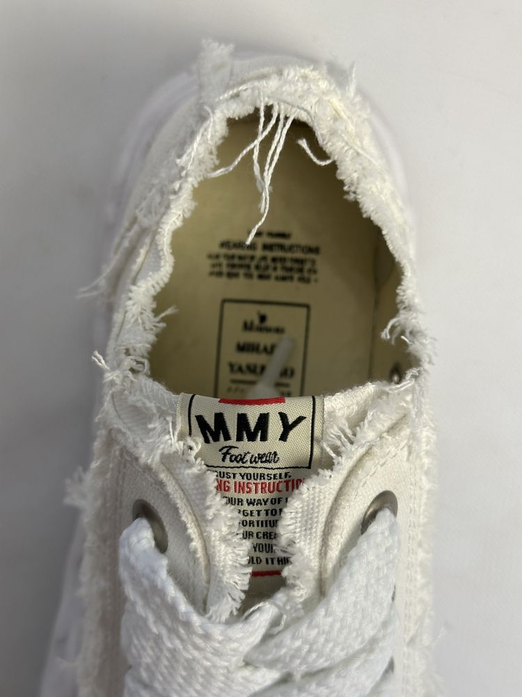 MMY Maison Mihara Yasuhiro white distressed білі кеди кеды кросовки 43