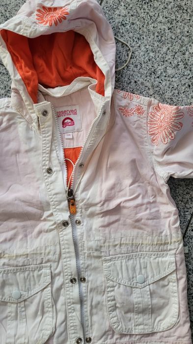 Reserved kurtka jesienna 4-5 years 116 beżowa z kapucą odpinaną