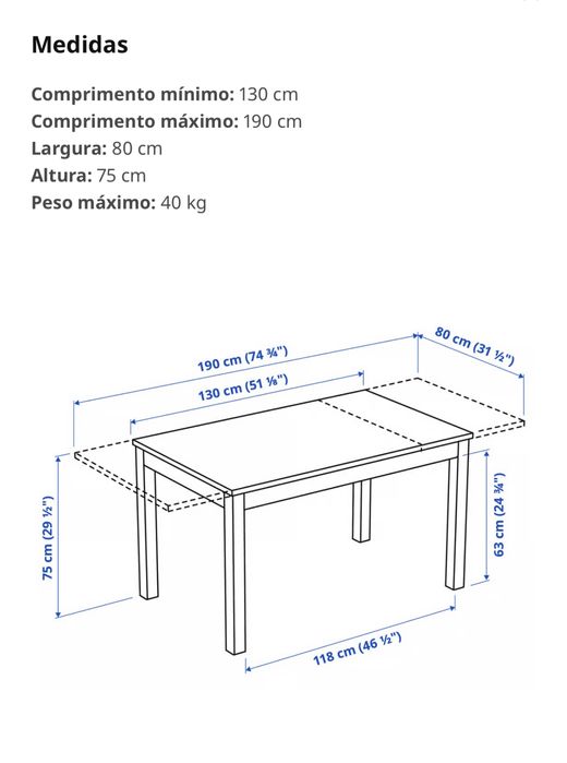 Mesa de jantar ikea
