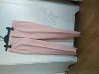 Zara spodnie z asymetrycznymi mankietami nogawek Różowy 7290/047