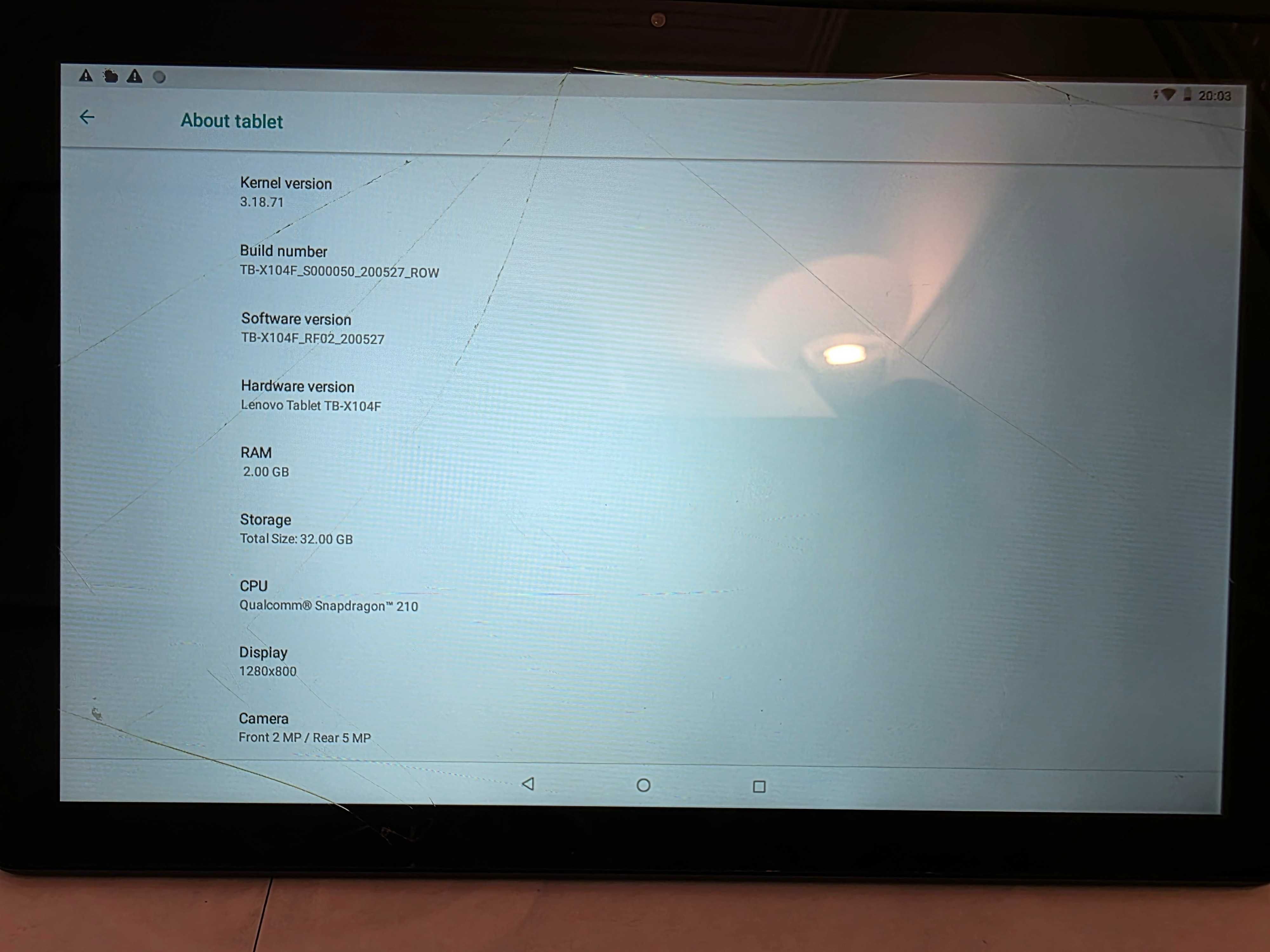Lenovo TB-X104F de 7 Polegadas + Capa  (protecao de LCD partida)