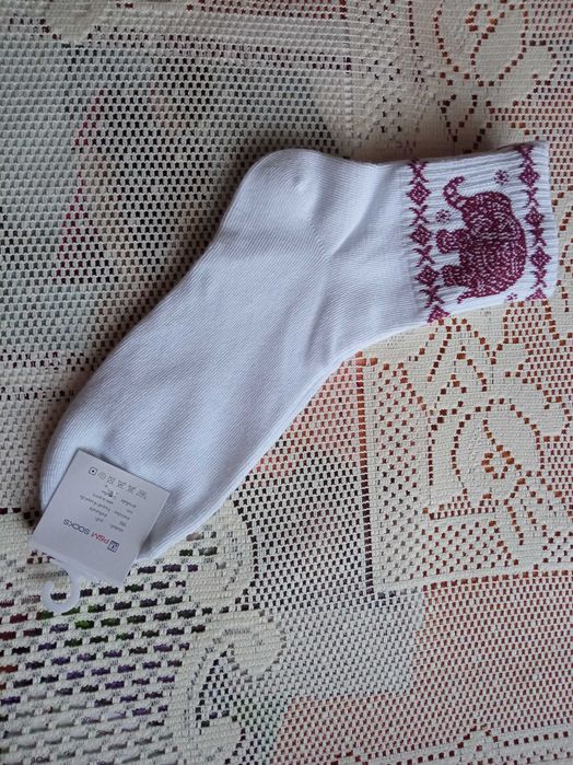 Nowe skarpetki w słonie Tajskie skarpetki P&M Socks M 39-42