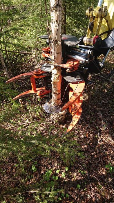 GŁOWICA Ścinkowa do drewna koparka Yanmar Volvo Kubota JCB ścina krzak