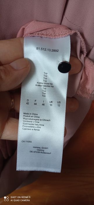 Nowa elegancka różowa bluzka rozmiar 42