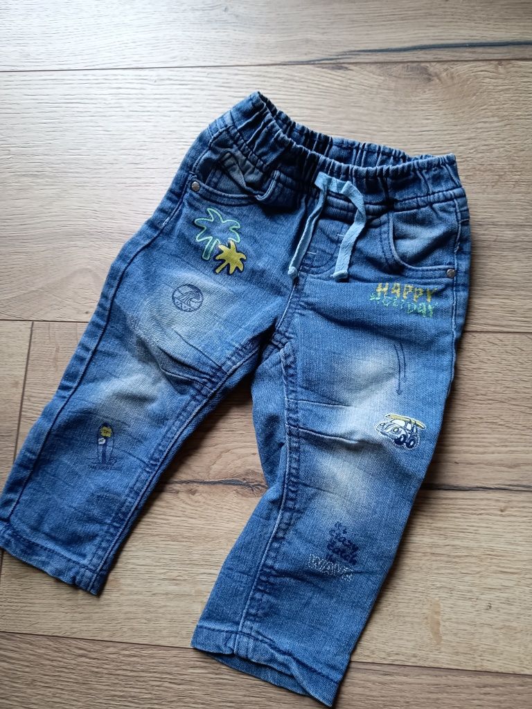 Spodnie jeansowe rurki dla chłopca 74 cm