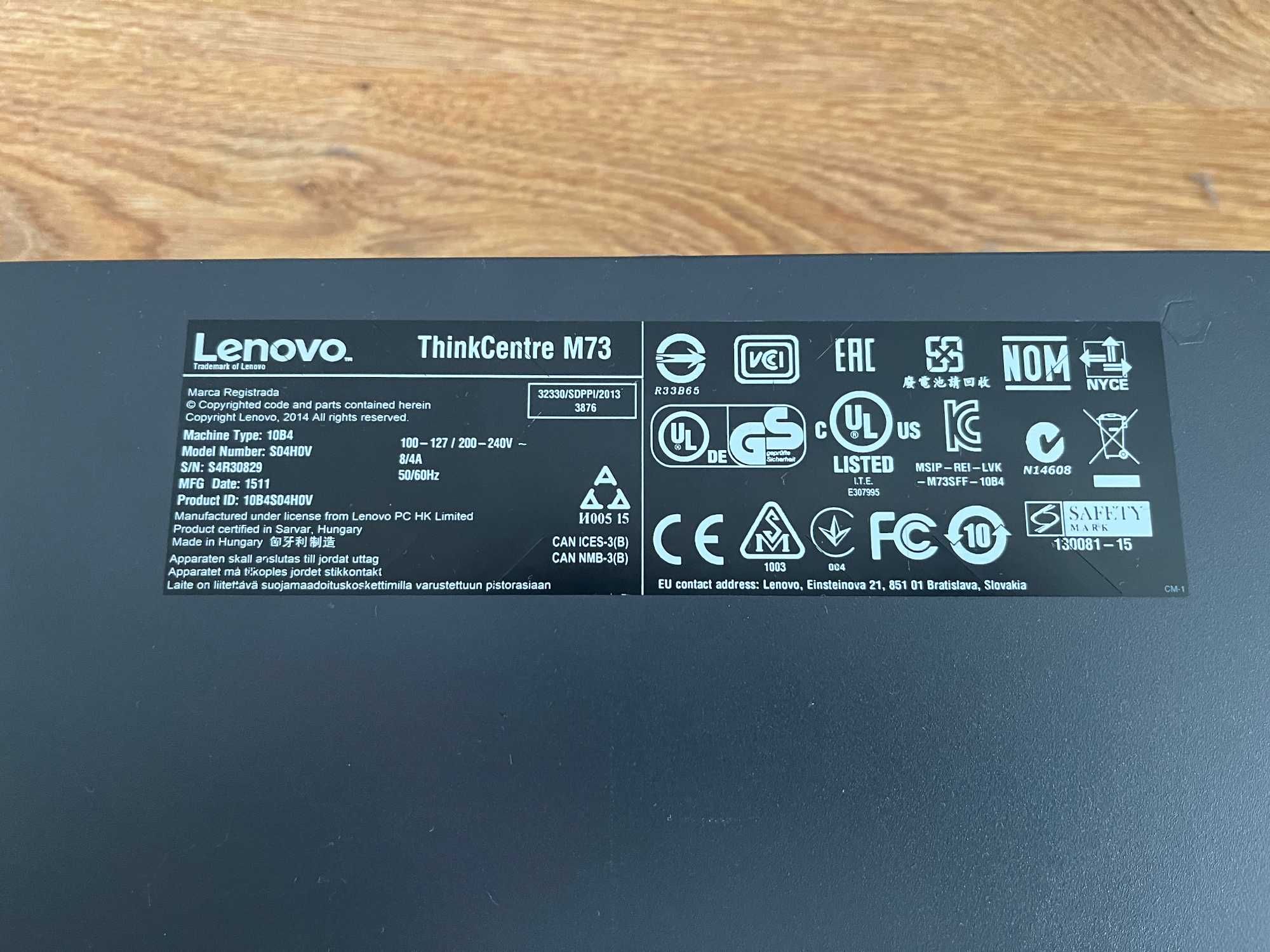 Komputer stacjonarny lenovo thinkcentre m73 SFF - i5 4460s 16 Gb ddr3