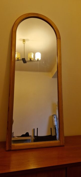 Lustro duże ścienne sosnowe